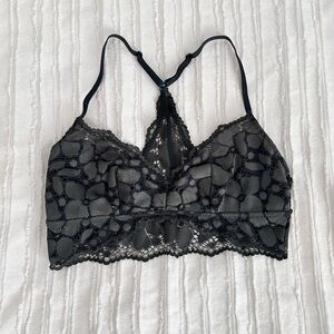 Aerie Dark Grey Lace Bralette Size S